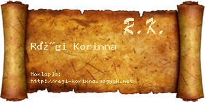 Régi Korinna névjegykártya